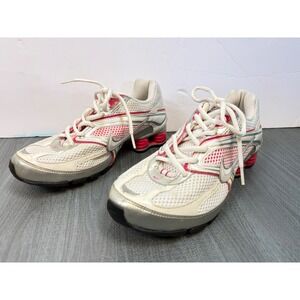 Nike Shox Reveal 3 Size 8 White Metallic Silver Pink Sneakers Y2K 2008 Lace Up